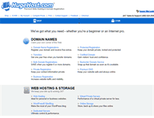 Tablet Screenshot of hugehost.com
